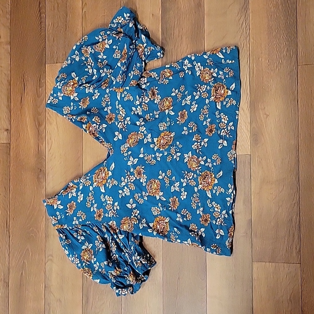 Blue floral shirt
